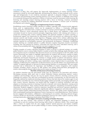 The Future of Creative Learning in Public Education (www.kiu.ac.ug) | PDF