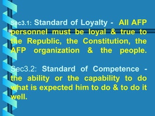 Comprehensive Overview of AFP Core Values and Military Professionalism ...