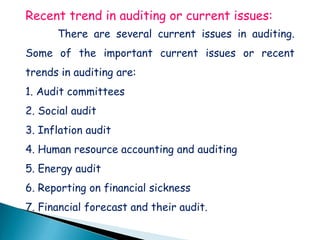 Auditing Issues e - Audit | PPTX