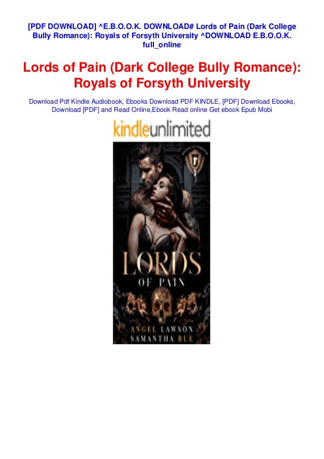 E B O O K Download Lords Of Pain Dark College Bully Romance Roy