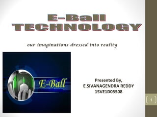 Presented By,
E.SIVANAGENDRA REDDY
15VE1D05508
1
our imaginations dressed into reality
 