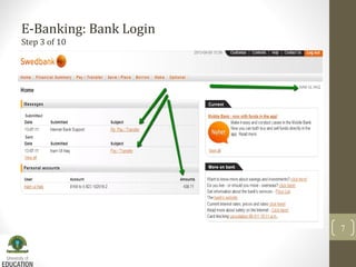 E-Banking: Bank Login
Step 3 of 10
7
 