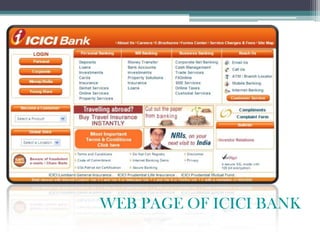 WEB PAGE OF ICICI BANK
 