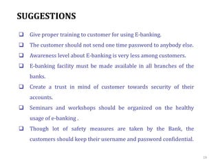 E banking services of bank of maharashtra | PPTX
