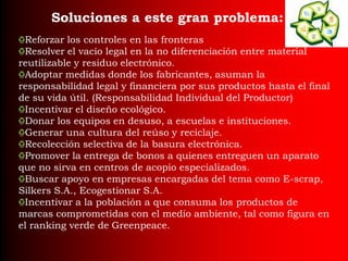 SOLUCIONES AL TRATAMIENTO DE LABASURA ELECTRÓNICA