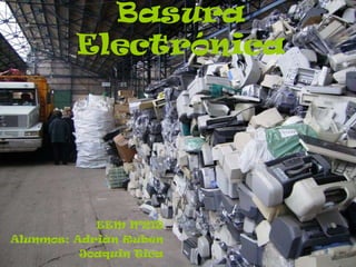 Las posibles soluciones, tales como la de separar la basura en el momento de ser arrojada para que se faciliten los procesos de reciclaje o buscar la manera de que estas tecnologías, que ya no nos sirven, tengan un destino útil, serian posibles si “NOS PONEMOS LAS PILAS” en cuanto al tema …… por lo tanto …
