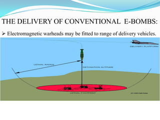 THE DELIVERY OF CONVENTIONAL E-BOMBS:
 Electromagnetic warheads may be fitted to range of delivery vehicles.
 