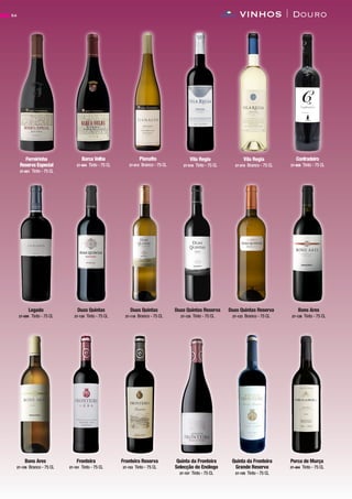 VINHOS | Douro54
Vila Regia
27-016 Tinto - 75 CL
Duas Quintas
27-120 Tinto - 75 CL
Legado
27-099 Tinto - 75 CL
Duas Quintas
27-118 Branco - 75 CL
Duas Quintas Reserva
27-125 Tinto - 75 CL
Bons Ares
27-128 Tinto - 75 CL
Fronteira
27-151 Tinto - 75 CL
Fronteira Reserva
27-153 Tinto - 75 CL
Vila Regia
27-015 Branco - 75 CL
Duas Quintas Reserva
27-123 Branco - 75 CL
Bons Ares
27-129 Branco - 75 CL
Porca de Murça
27-404 Tinto - 75 CL
Ferreirinha
Reserva Especial
27-001 Tinto - 75 CL
Planalto
27-012 Branco - 75 CL
Confradeiro
27-008 Tinto - 75 CL
Barca Velha
27-004 Tinto - 75 CL
CONTACTO
Quinta da Fronteira
Selecção do Enólogo
27-157 Tinto - 75 CL
Quinta da Fronteira
Grande Reserva
27-155 Tinto - 75 CL
 