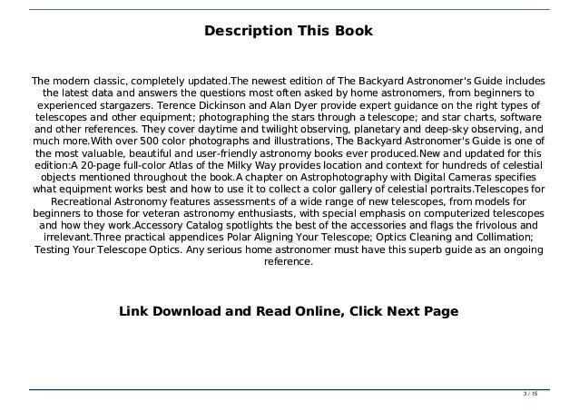 E Book Download The Backyard Astronomer S Guide Full Acces