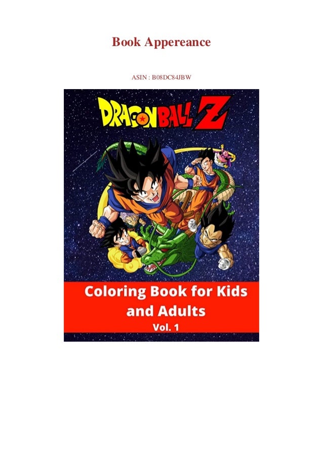 Download E Book Dragon Ball Z Coloring Book For Kids And Adults High Quality