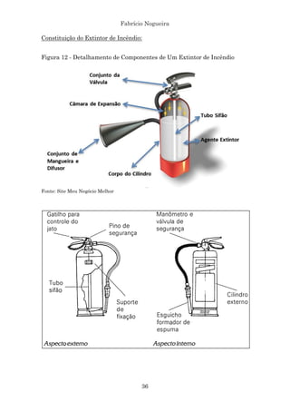 Fabrício Nogueira
36
Constituição do Extintor de Incêndio:
Figura 12 - Detalhamento de Componentes de Um Extintor de Incêndio
Fonte: Site Meu Negócio Melhor
 