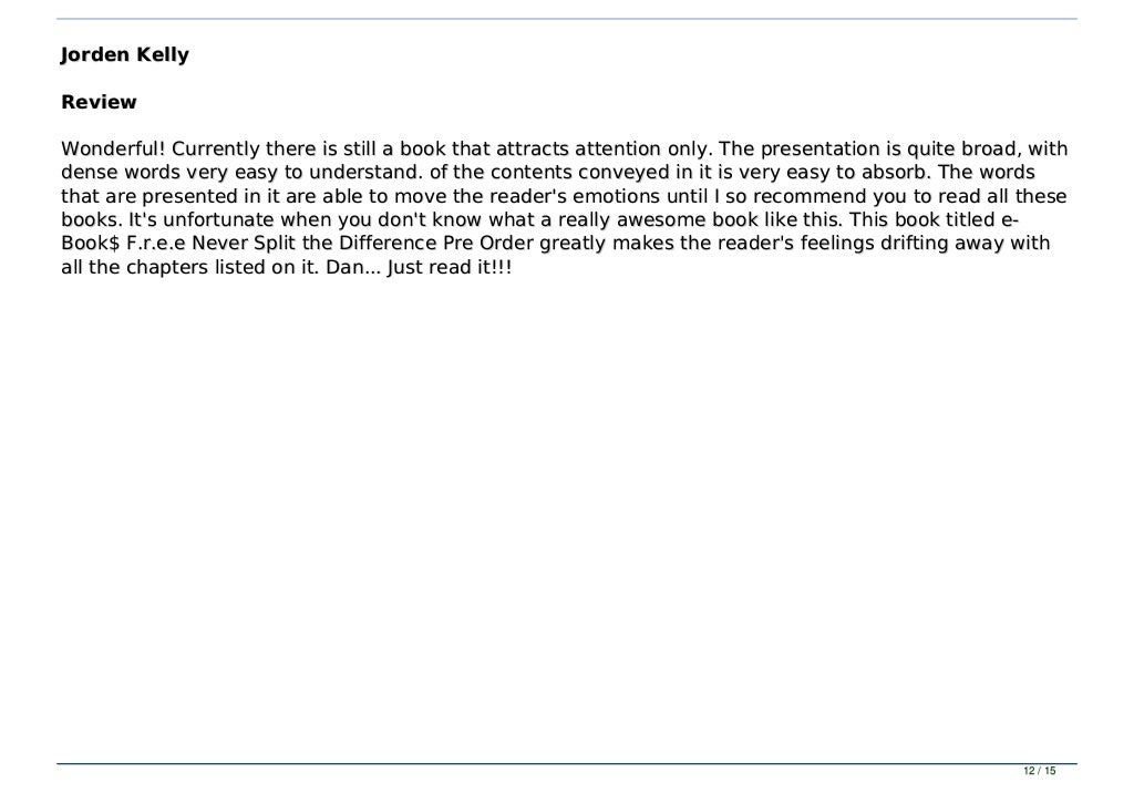 e-Book$ F.r.e.e Never Split the Difference Pre Order