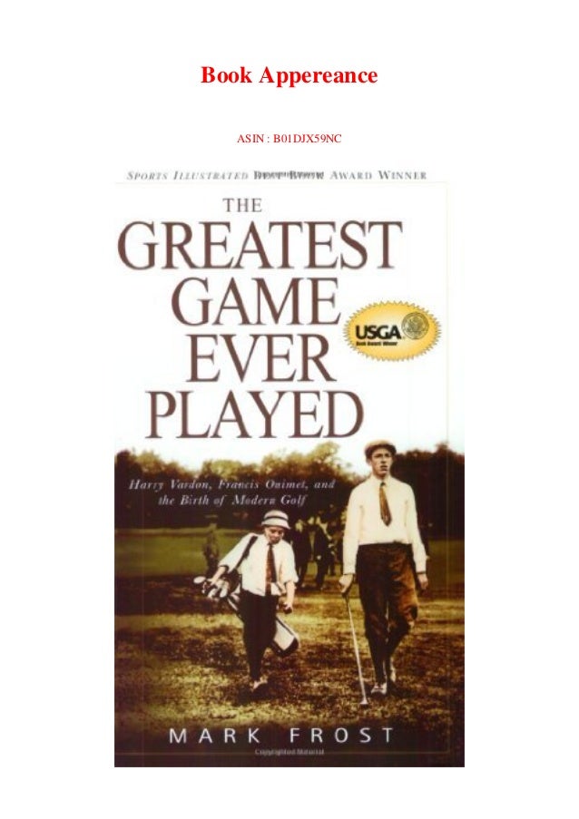 picture Harry Vardon Golf Book e book greatest game ever played the