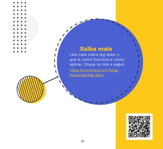 21
Saiba mais
Leia mais sobre big data: o
que é, como funciona e como
aplicar. Clique no link a seguir.
https://www.totvs.com/blog/
inovacoes/big-data/
 