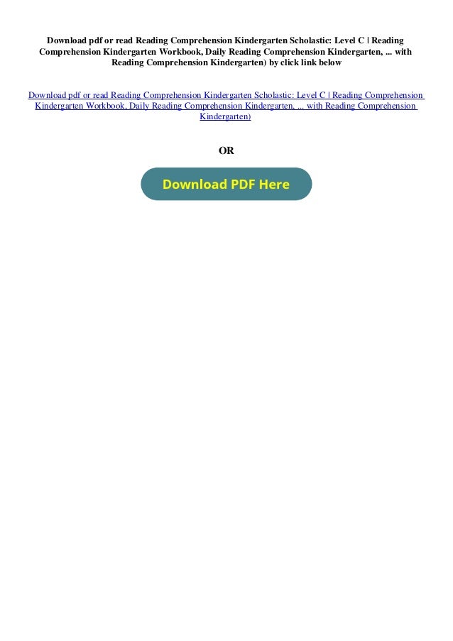 E Book Pdf Reading Comprehension Kindergarten Scholastic Level C Rea E Book Pdf Reading Comprehension Kindergarten Scholastic Level C Rea