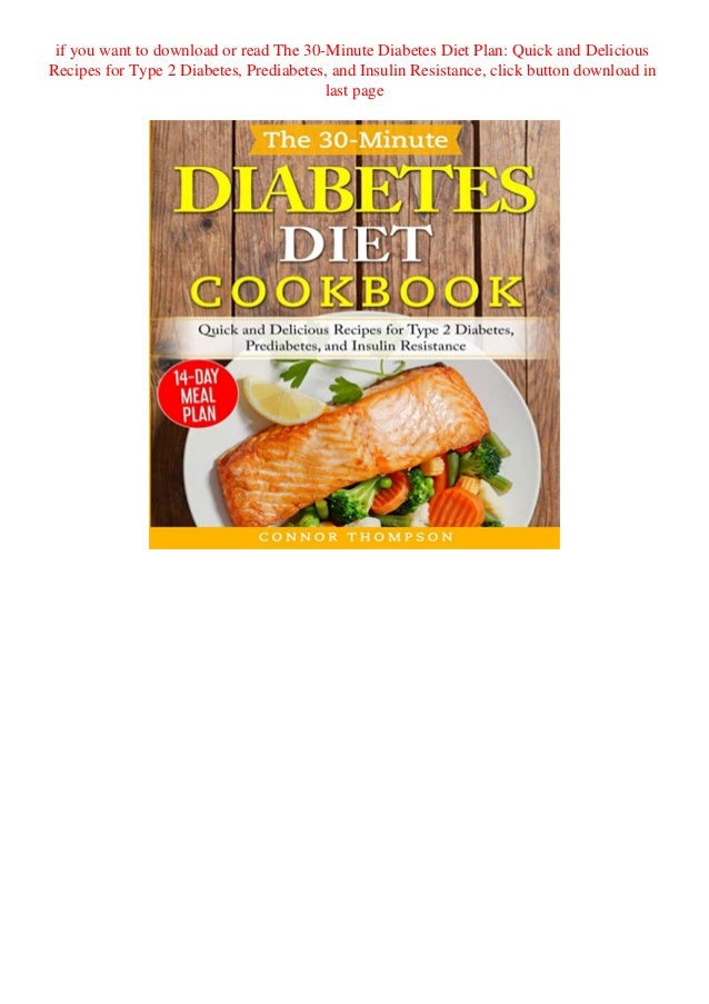 E Book Pdf The 30 Minute Diabetes Diet Plan Quick And Delicious Recip