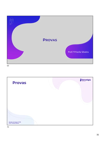 35
PROVAS
Prof.ª Priscila Silveira
Provas
Revisão de Véspera PCPB
Prof.ª Priscila Silveira
69
70
 