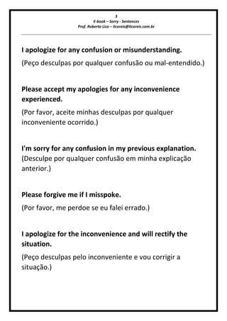 Ways to say sorry! - English/Portuguese