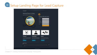 12
Chapter 01- Creating Facebook Ad Campaign: Prerequisites
0406 Setup Landing Page for Lead Capture
 