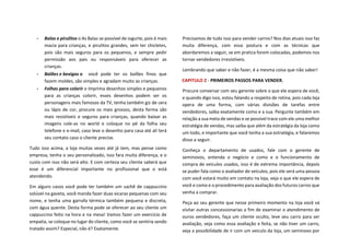 • Balas e pirulitos o As Balas se possível de iogurte, pois é mais
macia para crianças, e pirulitos grandes, sem ter chicletes,
pois são mais seguros para os pequenos, e sempre pedir
permissão aos pais ou responsáveis para oferecer as
crianças.
• Balões e bexigas o você pode ter os balões finos que
fazem moldes, são simples e agradam muito as crianças.
• Folhas para colorir o Imprima desenhos simples e pequenos
para as crianças colorir, esses desenhos podem ser os
personagens mais famosos da TV, tenha também giz de cera
ou lápis de cor, procure os mais grossos, desta forma são
mais resistíveis e seguros para crianças, quando baixar as
imagens cole-as no world e coloque no pé da folha seu
telefone e e-mail, caso leve o desenho para casa até ali terá
seu contato caso o cliente precise.
Tudo isso acima, a loja muitas vezes até já tem, mas pense como
empresa, tenha o seu personalizado, isso fara muita diferença, e o
custo com isso não será alto. E com certeza seu cliente saberá que
esse é um diferencial importante no profissional que o está
atendendo.
Em alguns casos você pode ter também um sachê de cappuccino
solúvel na gaveta, você manda fazer duas xicaras pequenas com seu
nome, e tenha uma garrafa térmica também pequena e discreta,
com água quente. Desta forma pode se oferecer ao seu cliente um
cappuccino feito na hora e na mesa! Vamos fazer um exercício de
empatia, se coloque no lugar do cliente, como você se sentiria sendo
tratado assim? Especial, não é? Exatamente.
Precisamos de tudo isso para vender carros? Nos dias atuais isso faz
muita diferença, com essa postura e com as técnicas que
abordaremos a seguir, se em pratica forem colocadas, podemos nos
tornar vendedores irresistíveis.
Lembrando que saber e não fazer, é a mesma coisa que não saber!
CAPITULO 2 - PRIMEIROS PASSOS PARA VENDER.
Procure conversar com seu gerente sobre o que ele espera de você,
e quando digo isso, estou falando a respeito de rotina, pois cada loja
opera de uma forma, com várias divisões de tarefas entre
vendedores, saiba exatamente como e a sua. Pergunte também em
relação a sua meta de vendas e se possível trace com ele uma melhor
estratégia de vendas, mas saiba que além da estratégia da loja como
um todo, e importante que você tenha a sua estratégia, e falaremos
disso a seguir.
Conheça o departamento de usados, fale com o gerente de
seminovos, entenda o negócio e como e o funcionamento de
compra de veículos usados, isso é de extrema importância, depois
se puder fala como o avaliador de veículos, pois ele será uma pessoa
com você estará muito em contato na loja, veja o que ele espera de
você e como e o procedimento para avaliação dos futuros carros que
venha a comprar.
Peça ao seu gerente que nesse primeiro momento na loja você vá
visitar outras concessionarias a fim de examinar o atendimento de
ouros vendedores, faça um cliente oculto, leve seu carro para ser
avaliação, veja como essa avaliação e feita, se não tiver um carro,
veja a possibilidade de ir com um veículo da loja, um seminovo por
 