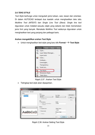 Teks Setting AUTOCAD | PDF