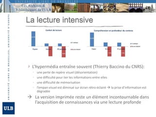 Quelles infrastructures sontnécessaires?FormationsQuel public estvisé? Exploitation des donnéesRessources documentaires