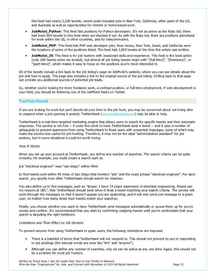 how to get job leads