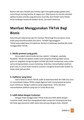 Tik tok marketing for newbies | PDF