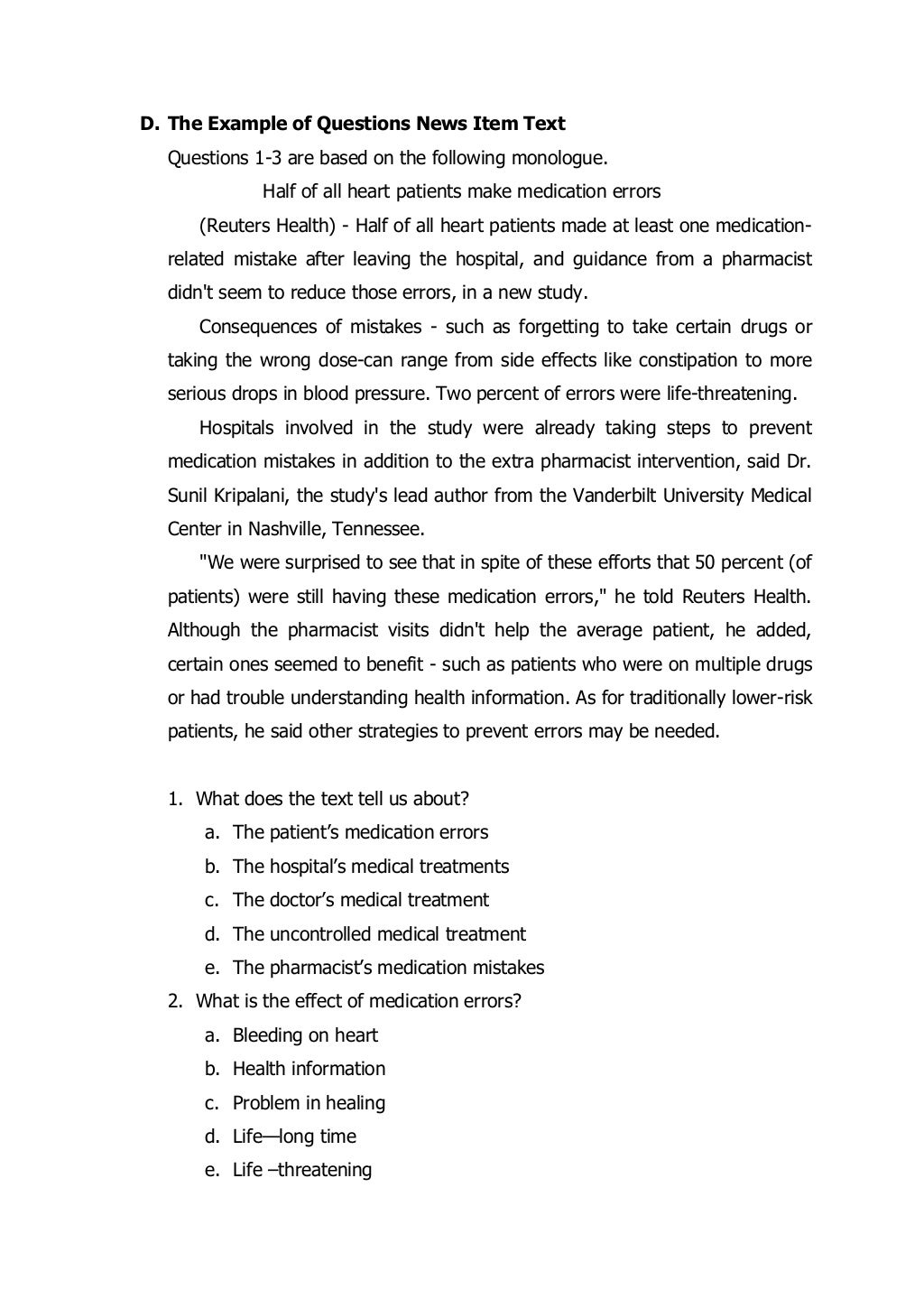 Kumpulan Teks dalam Bahasa Inggris