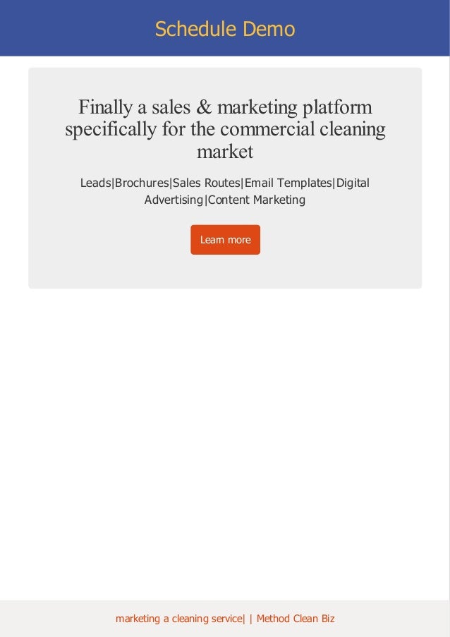 marketing for cleaning services