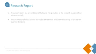 24
09
Research Report
 A research report is a presentation of facts and interpretation of the research outcome from
a res...