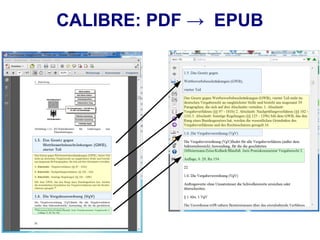 CALIBRE: PDF → EPUB
 