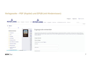 7
Verlagsseite – PDF (Kapitel) und EPUB (mit Hindernissen)
 