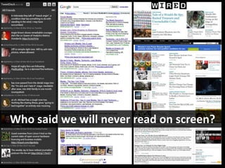 Whosaidwewillneverread on screen?