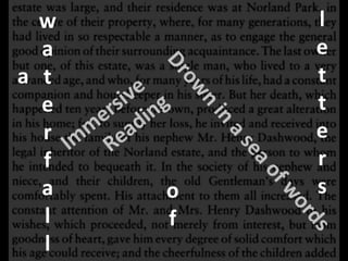 letterswaterfallaImmersive         Reading Drown in a sea of wordsof