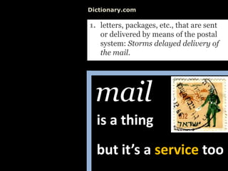 Dictionary.commailis a thingbutit’s a servicetoo