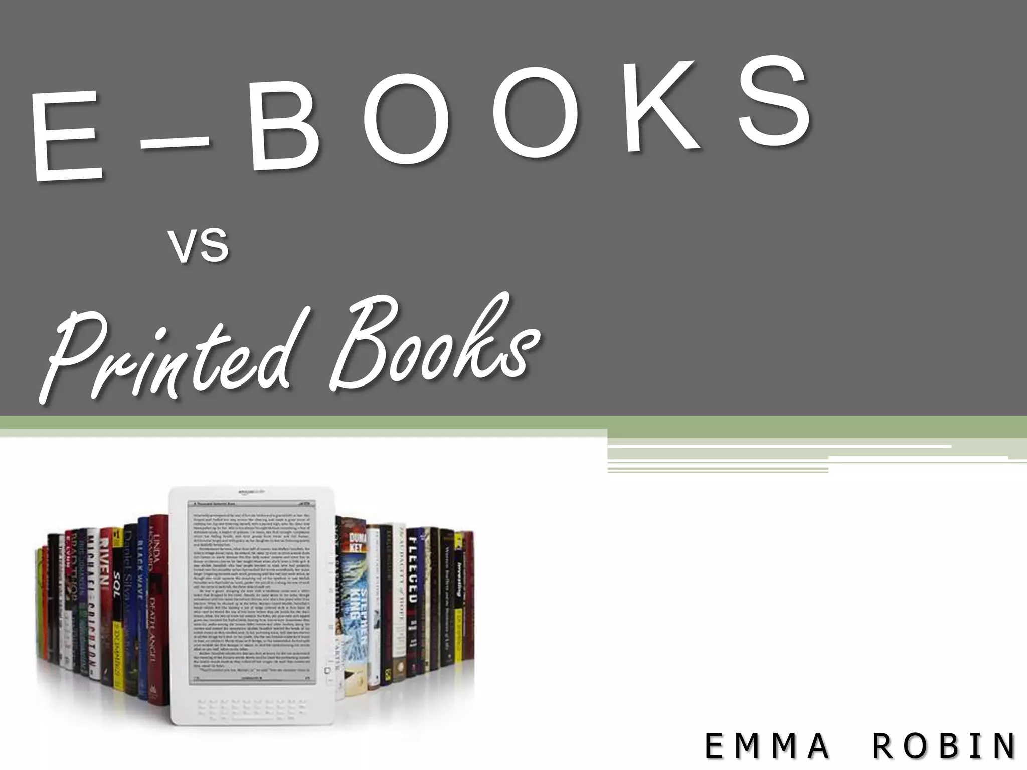 eBooks vs Printed Books PPT
