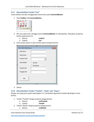E book vba-excel dasar | PDF