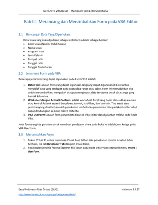 E book vba-excel dasar | PDF