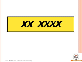 XX XXXX

Carlos Hernández / Carlosh777@yahoo.com

 