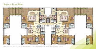 Second Floor Plan




4 BHK + Family Lounge + Study + W  •  Sale Area : 4900 sq. ft. (455.22 sq. mt. approx)  •  Carpet Area Including Balconies: 3870 sq. ft. (359.53 sq. mt. approx)   14
 