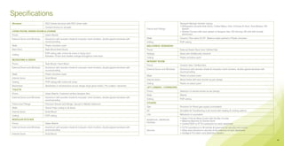 Specifications
Structure                    RCC frames structure with RCC sheer walls                                                                         Designer Modular Kitchen having:
                                                                                                                                               • Refrigerator (Double Side Door), Coffee Maker, Hob, Chimney & Oven, Dish Washer, RO
                             Cement blocks for all walls
                                                                                                                  Fixture and Fittings           System
LIVING ROOM, DINING ROOM & LOUNGE                                                                                                              • Granite Counter with back splash of designer tiles, SS chimney, SS sink with double
Floors                       Italian Marble                                                                                                      drainboard

External Doors and Windows   Aluminium with wooden shade & mosquito mesh shutters, double-glazed windows with     Walls                        Ceramic Tiles dado till 3’6”. Balance walls painted in Plastic emulsion
                             sound-proofing                                                                       Ceiling                      POP ceiling
Walls                        Plastic emulsion paint                                                               BALCONIES/ VERANDAH
Main Door                    Teak Wood Solid Doors                                                                Floors                       External Grade Deck floor/ Vitrified tiles
                             POP ceiling with cornice & coves in living room                                      Railings                     Glass with SS/Wooden handrail
Ceiling
                             Elevated 10-foot and vaulted ceilings throughout main level
                                                                                                                  Ceiling                      Plastic emulsion paint
BEDROOMS & DRESS
                                                                                                                  SERVANT ROOM
Floors                       Teak Wood / Hard Wood
                                                                                                                  Floors                       Ceramic tiles / Vitrified tiles
External Doors and Windows   Aluminium with wooden shade & mosquito mesh shutters, double-glazed windows with
                                                                                                                  External Doors and Windows   Aluminium with wooden shade & mosquito mesh shutters, double-glazed windows with
                             sound-proofing
                                                                                                                                               sound-proofing
Walls                        Plastic emulsion paint
                                                                                                                  Walls                        Plastic emulsion paint
Internal doors               Solid Wood
                                                                                                                  Internal doors               Wood frame with door shutter as per design
Ceiling                      POP ceiling with cornice & coves
                                                                                                                  Ceiling                      Plastic emulsion paint
Wardrobes                    Wardrobes in all bedrooms as per design (high gloss finish) / PU coated / veneered
                                                                                                                  LIFT LOBBIES / CORRIDORS
TOILETS
                                                                                                                  Floors                       Selection of natural stones as per design
Floors                       Italian Marble / Imported vitrified designer tiles
                                                                                                                  Walls                        Marble
External Doors and Windows   Aluminium with wooden shade & mosquito mesh shutters, double-glazed windows with
                                                                                                                  Ceiling                      POP ceiling
                             sound-proofing
                                                                                                                  OTHERS
Fixture and Fittings         Premium fixtures and fittings. Jacuzzi in Master bathroom
                                                                                                                  Gas                          Provision for Piped gas supply (concealed)
Walls                        Stone/ False ceiling in all areas.
                                                                                                                  AC                           Ductable Air Conditioning in all rooms with heating & cooling options
Internal doors               Solid Wood
                                                                                                                  Lifts                        Mitsubishi or equivalent
Ceiling                      POP ceiling
                                                                                                                                               • State of the art Wine Cooler with the Bar Counter
MODULAR KITCHEN                                                                                                   Appliances / Additional
                                                                                                                                               • Washing Machine & Clothes Dryer
Floors                       Italian Marble                                                                       Facilities
                                                                                                                                               • Central VSAT or IP TV connection for each apartment
External Doors and Windows   Aluminium with wooden shade & mosquito mesh shutters, double-glazed windows with                                  • CCTV surveillance in lift lobbies & basement for security and control.
                             sound-proofing                                                                       Security                     • Video door phones for security at the entrance of each apartment
Internal Doors               Solid Wood                                                                                                        • Intelligent Fire Alarm and Detection System


                                                                                                                                                                                                                                       16
 