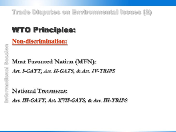 Basic principles of multilateral trading system