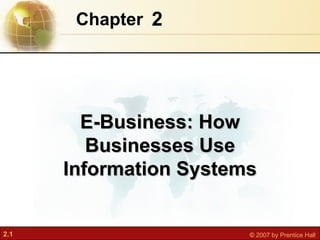 2 Chapter   E-Business: How Businesses Use Information Systems 