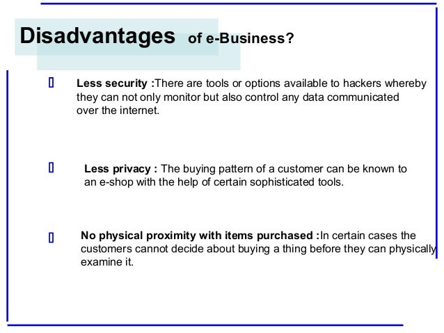 Disadvantages Of A Business Model