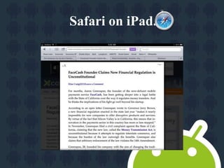 Safari on iPad. 
 