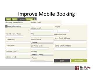 Improve Mobile Booking

 