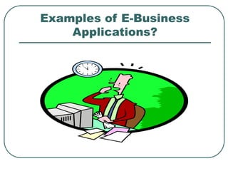 Examples of E-Business
Applications?
 