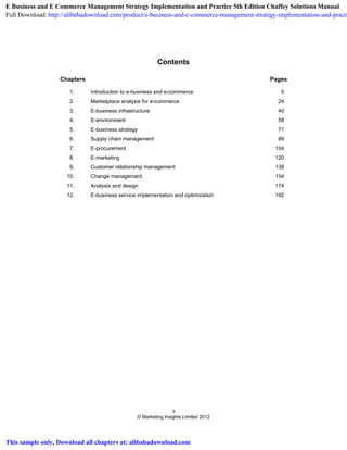E Business and E Commerce Management Strategy Implementation and ...