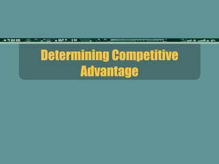 Determining Competitive Advantage 